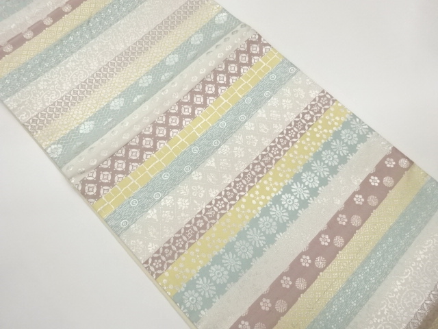 JAPANESE KIMONO / FUKURO OBI / ZENTSU / WOVEN CLASSICAL PATTERN 
